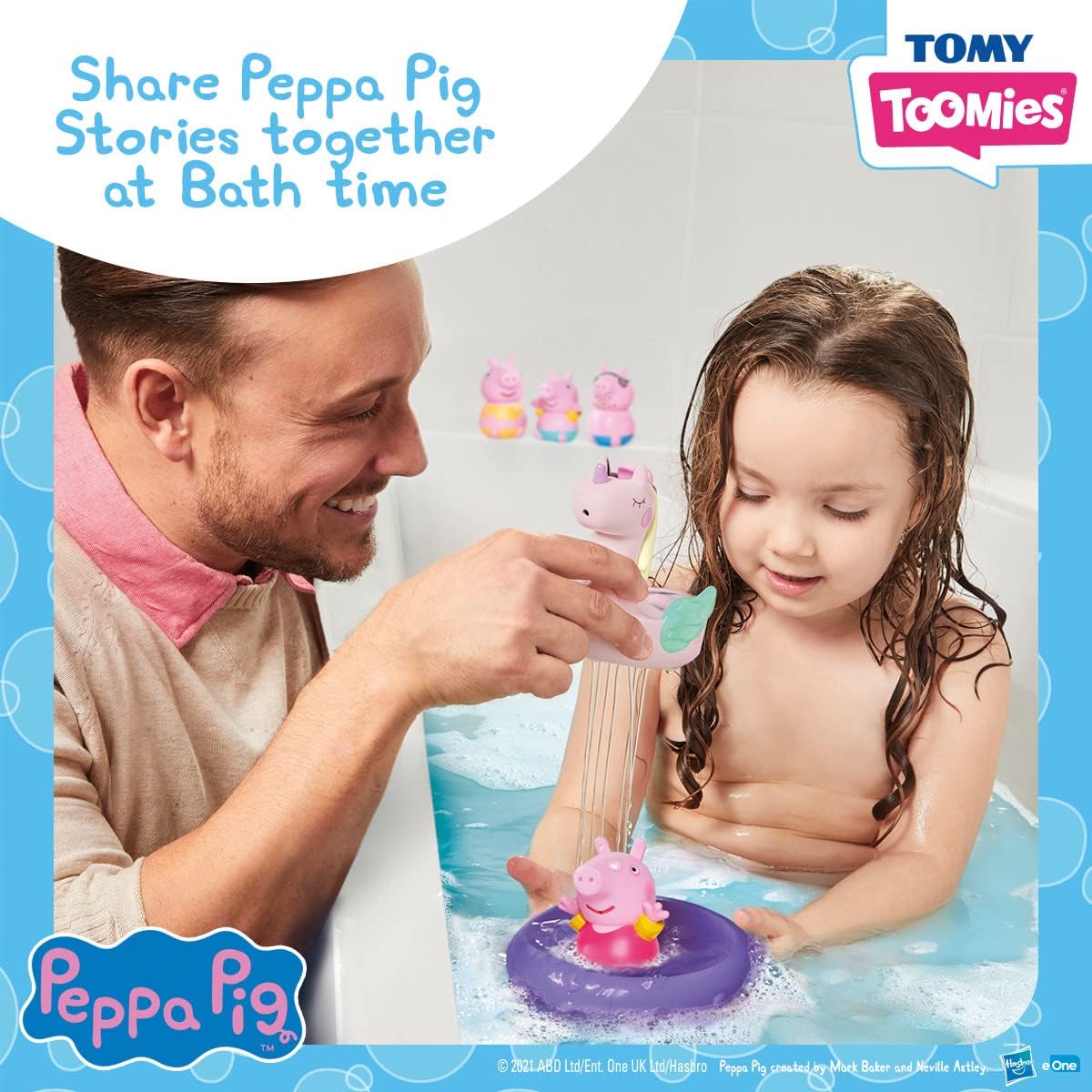 ใหม่ของเล่นในน้ำ🐷🦄 นำเข้า🇺🇸 TOMY Toomies Peppa Pig Baby Bath Set-ของเล่น Peppa Pig Set ครอบครัว ราคา 1,590 บาท