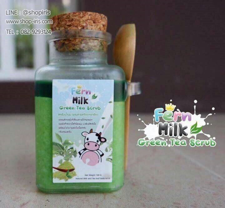 สครับน้ำนมชาเขียว Green Tea Scrub By Fern Milk