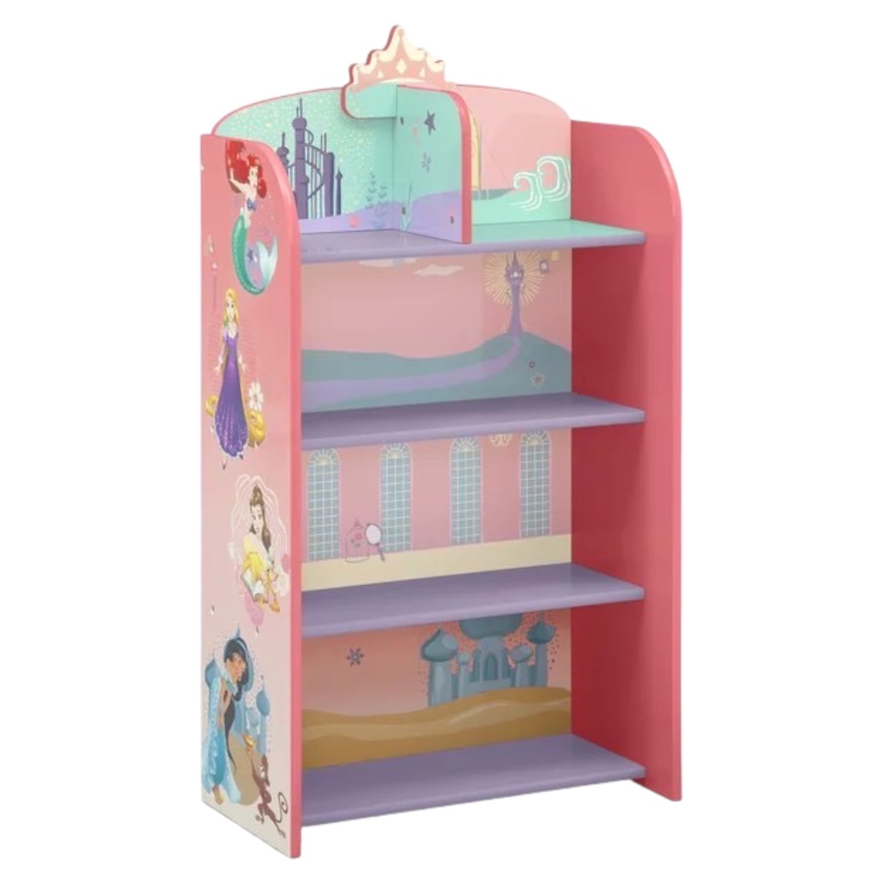 ชั้นวาง ลายเจ้าหญิงDisney Princess Wooden Playhouse 4-Shelf Bookcase by Delta Children - Greenguard Gold Certified, Pink , ราคา 2,990 บาท