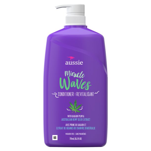 ครีมนวดผม Aussie Miracle Waves Conditioner with Hemp Seed, Paraben Free, 26.2 oz ราคา 590 - บาท