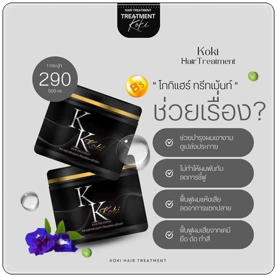 แชมพูโกกิ และโกกิแฮร์ทรีทเม้นท์ KK Koki