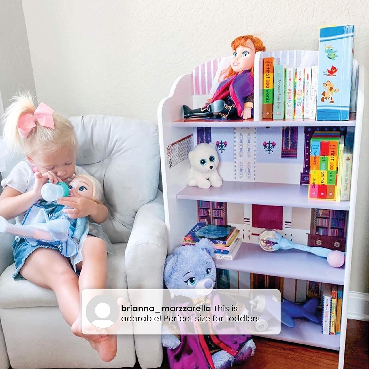 ชั้นวางของลายโฟรเซ่นDelta Children Wooden Playhouse 4-Shelf Bookcase for Kids, Frozen II นำเข้า🇺🇸 , ราคา 2,990 บาท