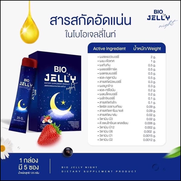 BIO Jelly เจลลี่ผิวขาว และแจลลี่นอนหลับ (โปร 1แถม1)