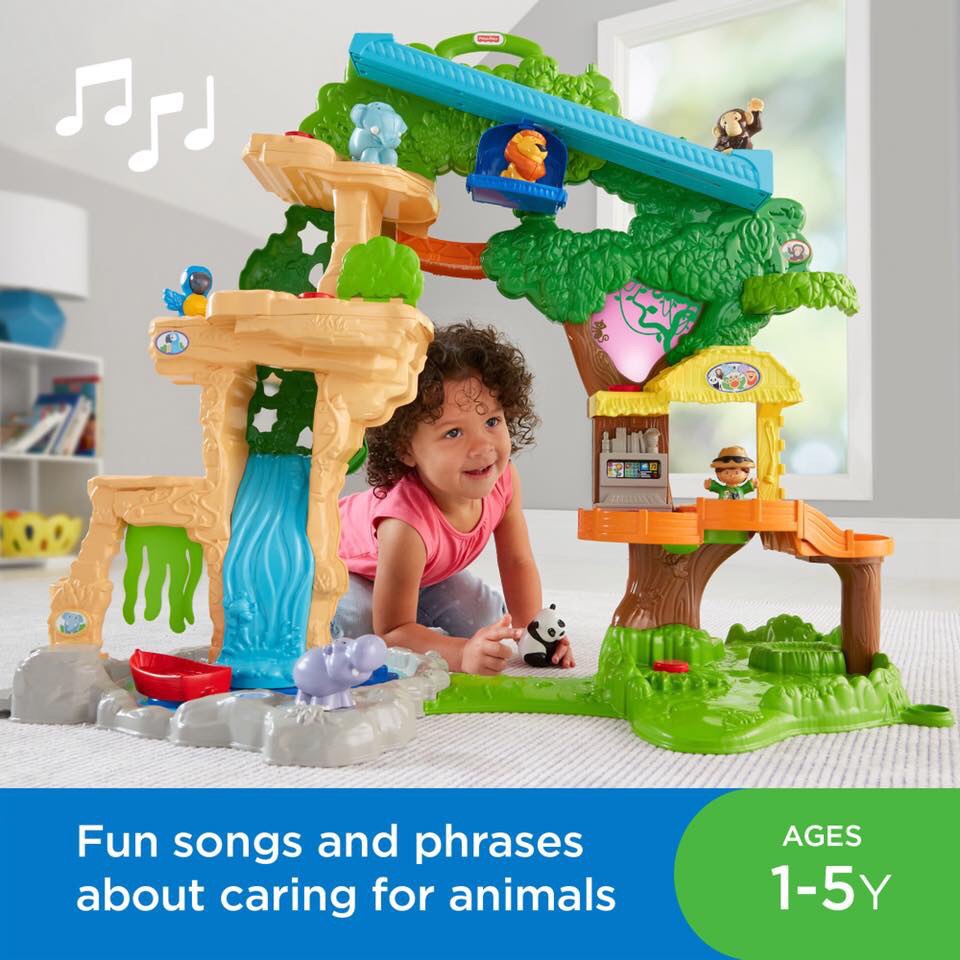 Fisher-Price Little People Happy Animals Habitat Share and Care Safari ซุ้มกิจกรรมผจญภัยกับสัตว์ป่า