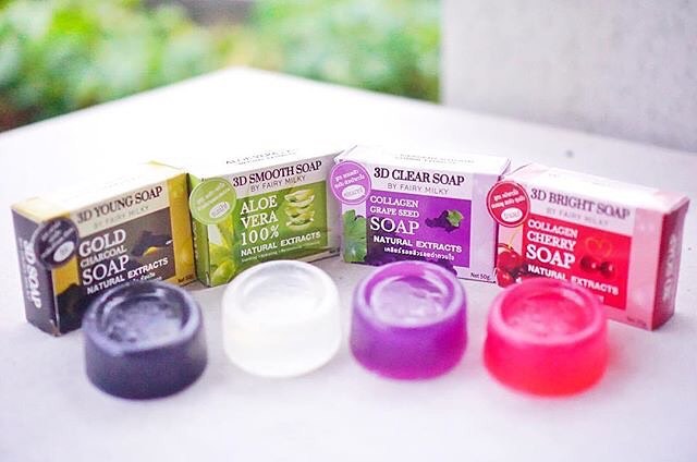 สบู่เชอร์รี่แดง (Collagen Cherry Soap 3D Bright Soap By Fairy Milky)