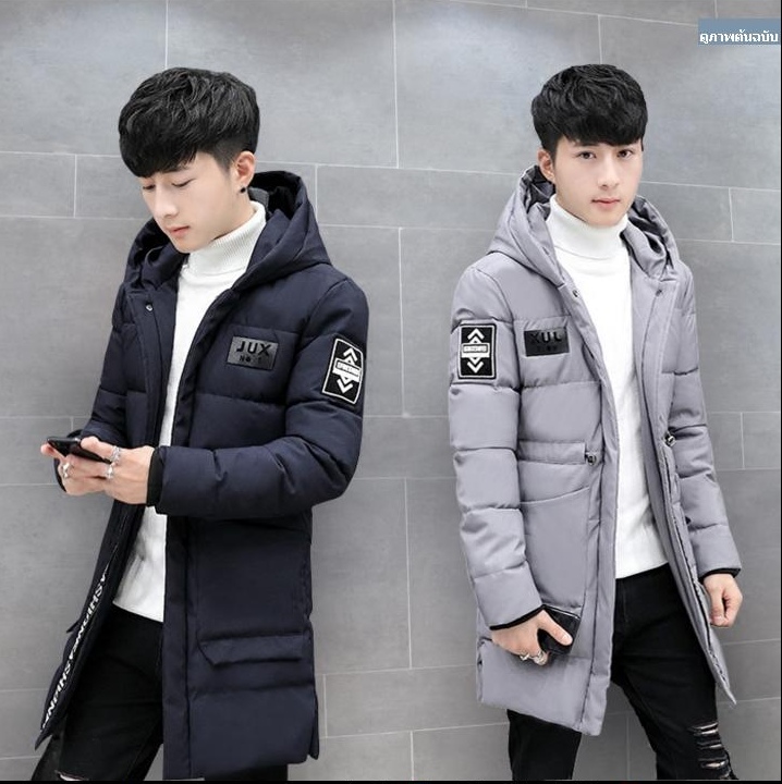 CM6010002 สีดำ สีเทา สีกรมท่า เสื้อโค้ทผู้ชายมีฮูดHoodedกันหนาว (พรีออเดอร์) CM6010002 ชิ้น