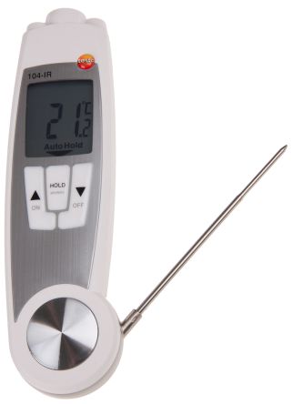 Testo-104-IR เครื่องวัดอุณหภูมิอินฟราเรดและมีโพรบในตัว | IP65