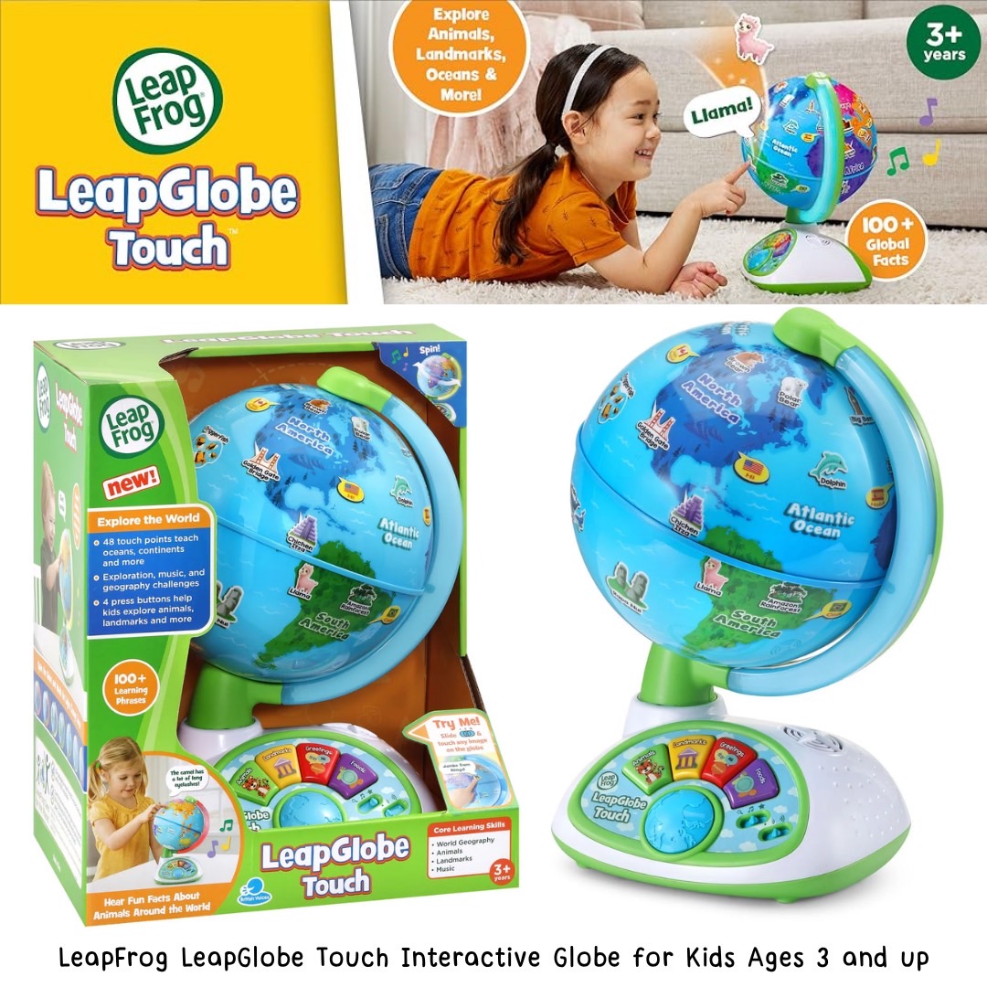 นำเข้า 🇺🇸 ✨LeapFrog LeapGlobe Touch – ลูกโลกอินเตอร์แอคทีฟสำหรับเด็กแตะปุ๊บ ฟังปั๊บ ราคา 3,990 บาท