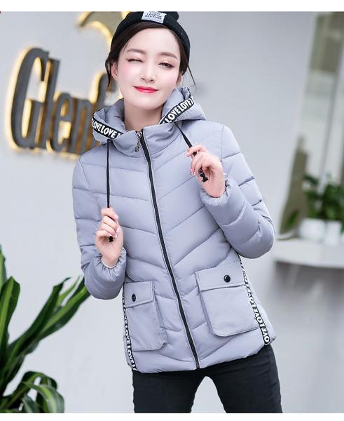 CW5911004 เสื้อโค้ทผ้าฝ้ายสไตร์แจ๊กเก็ตกันลมมีฮูดกันหิมะ (พรีออเดอร์) รอ 3 อาทิตย์หลังโอนเงิน CW5911004 ตัว