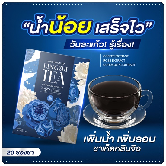 ชาเห็ดหลินจือ อารยา Lingzhi Tea Araya (1แถม2)