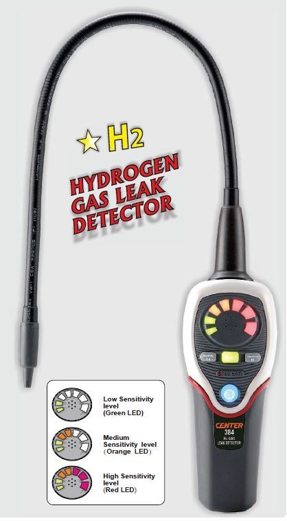 Center รุ่น384เครื่องวัดตรวจก๊าซไฮโดรเจนรั่ว,Hydrogen(H2)Gas Leak Detector(5%H2&95%N)