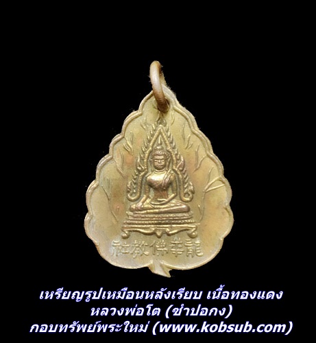 เหรียญรูปเหมือนหลังเรียบ เนื้อทองแดง หลวงพ่อโต (ซำปอกง)