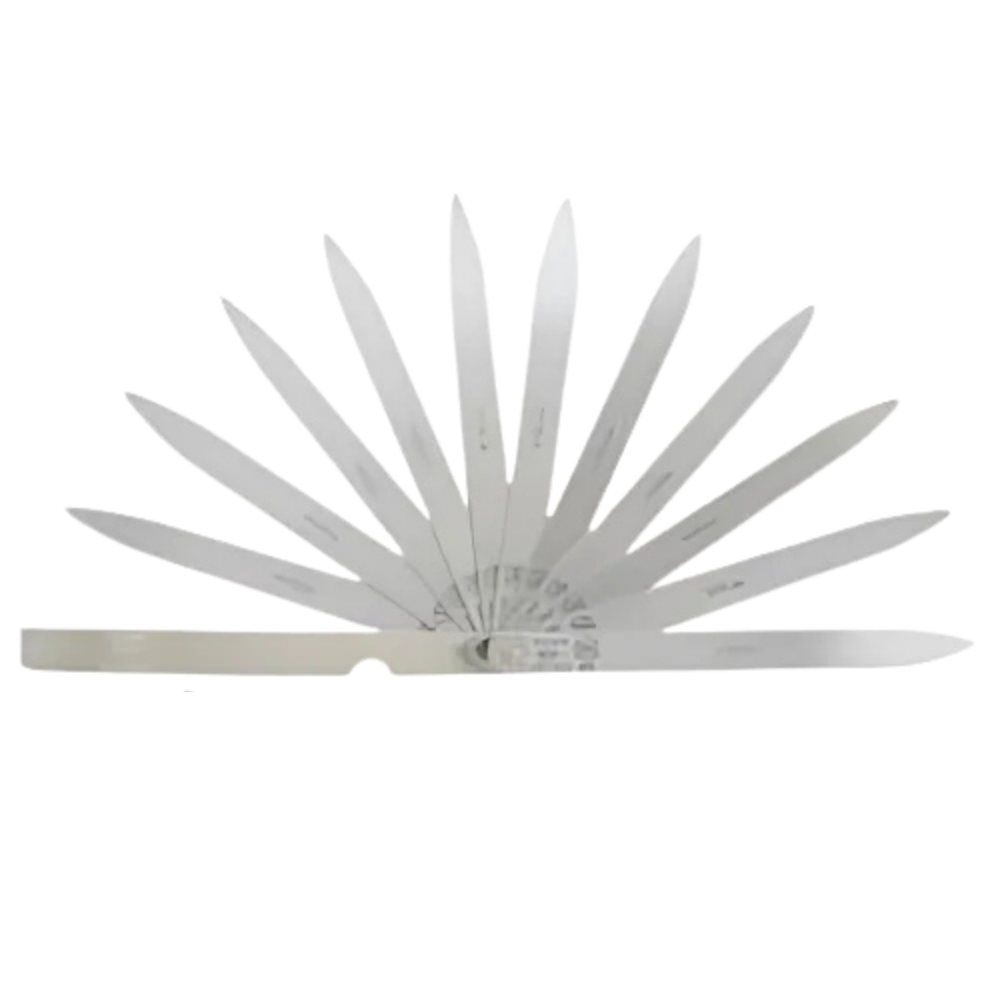 Nagai Gauge รหัส 150B12(SK) ฟิลเลอร์เกจแบบใบเตเปอร์,Feeler gauge(size:0.01,0.02,0.03,0.04,0.05,0.06,0.07,0.08,0.09,0.10,0.20,0.30mm),(JIS B 7524-1992)