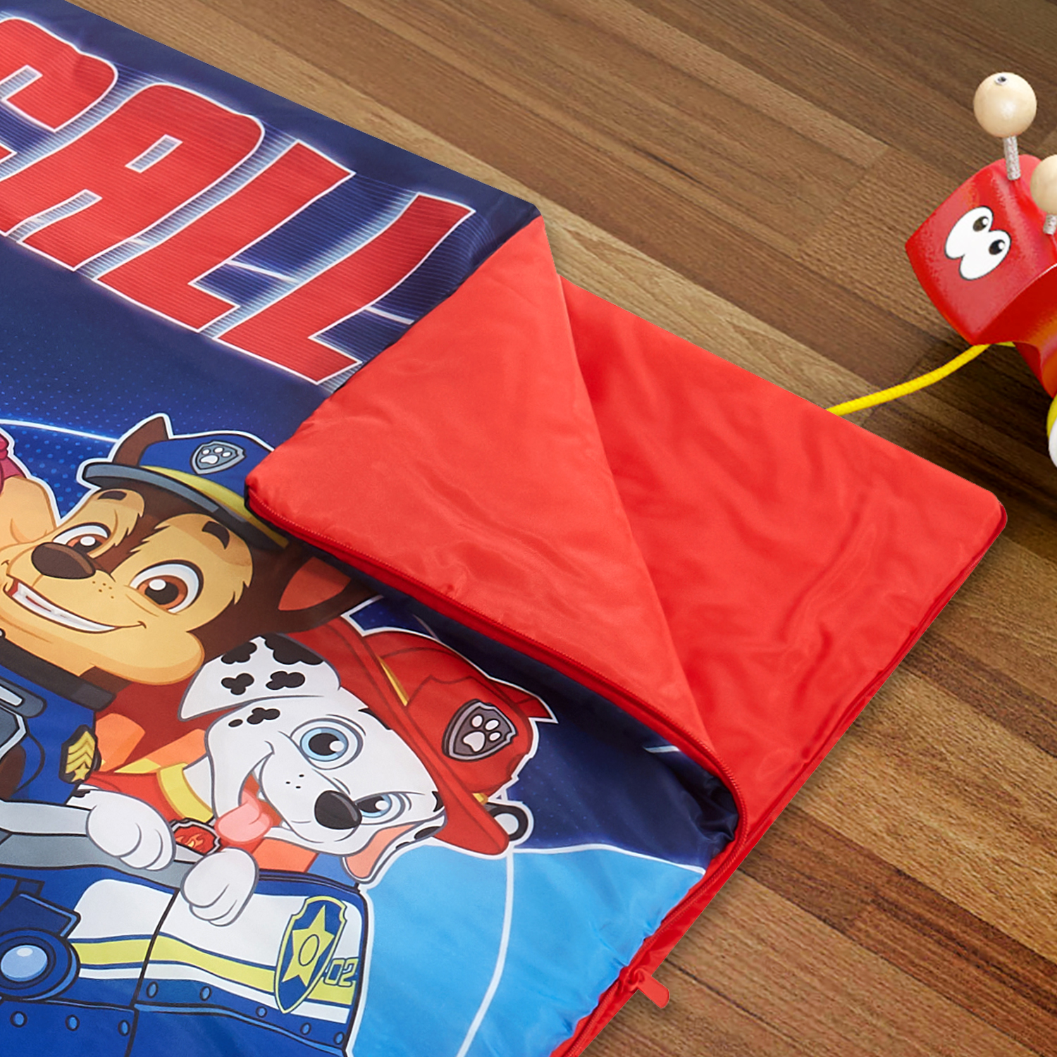 ถุงนอน ลายพาวพาโทร พร้อมสายรัดเก็บในตัว ลิขสิทธิ์แท้นำเข้าอเมริกา Paw Patrol Kids Slumber Bag, Machine Washable w/ Side Zipper, Chase & Marshall