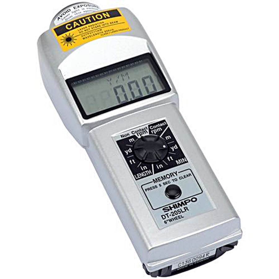 NidecShimpo รุ่นDT-205LRเครื่องวัดความเร็วรอบแบบสัมผัสและไม่สัมผัส,Contact&non-contact digital tachometer,w/LCD.display,6"cir/wheel