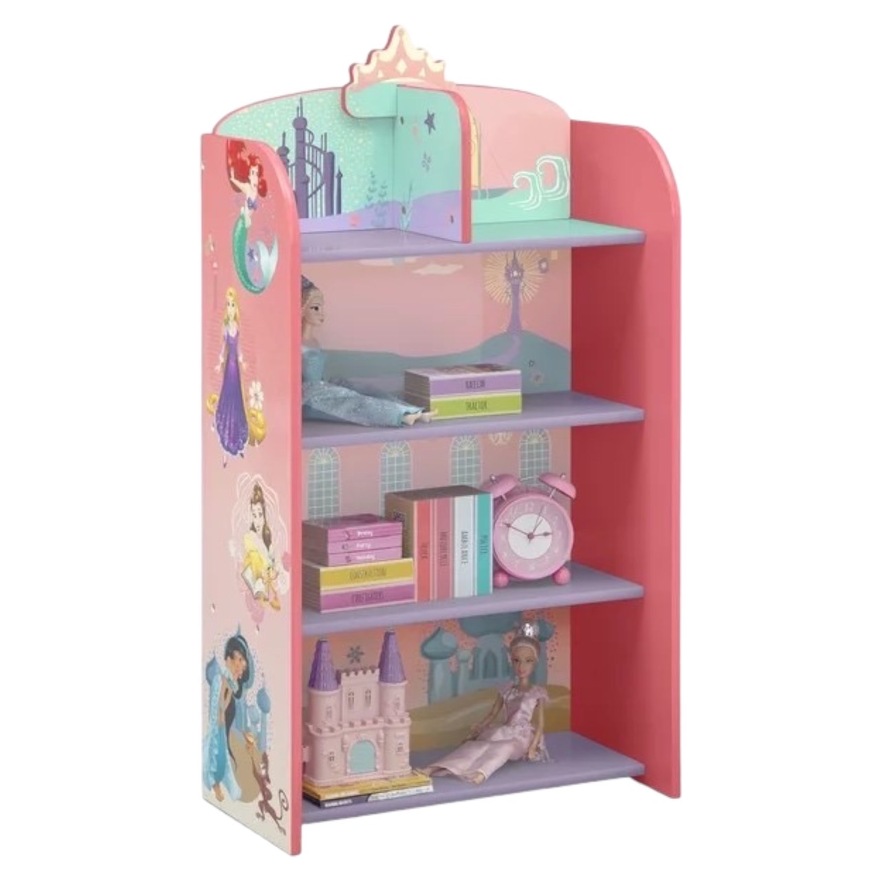 ชั้นวาง ลายเจ้าหญิงDisney Princess Wooden Playhouse 4-Shelf Bookcase by Delta Children - Greenguard Gold Certified, Pink , ราคา 2,990 บาท