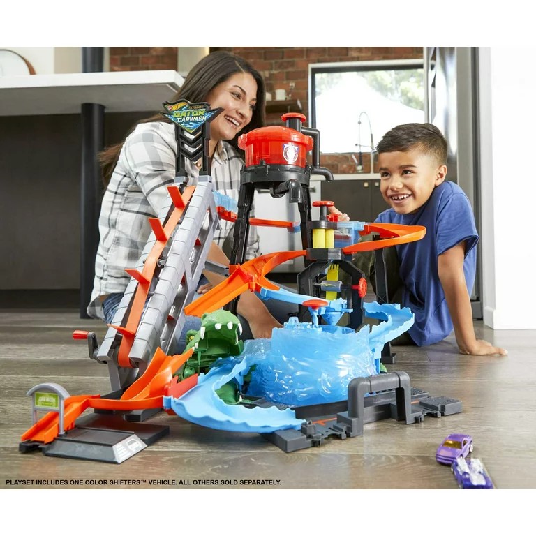 Hot Wheels Gator Car Wash พร้อมรถของเล่น Color Shifters Toy Car ราคา 5,590 บาท