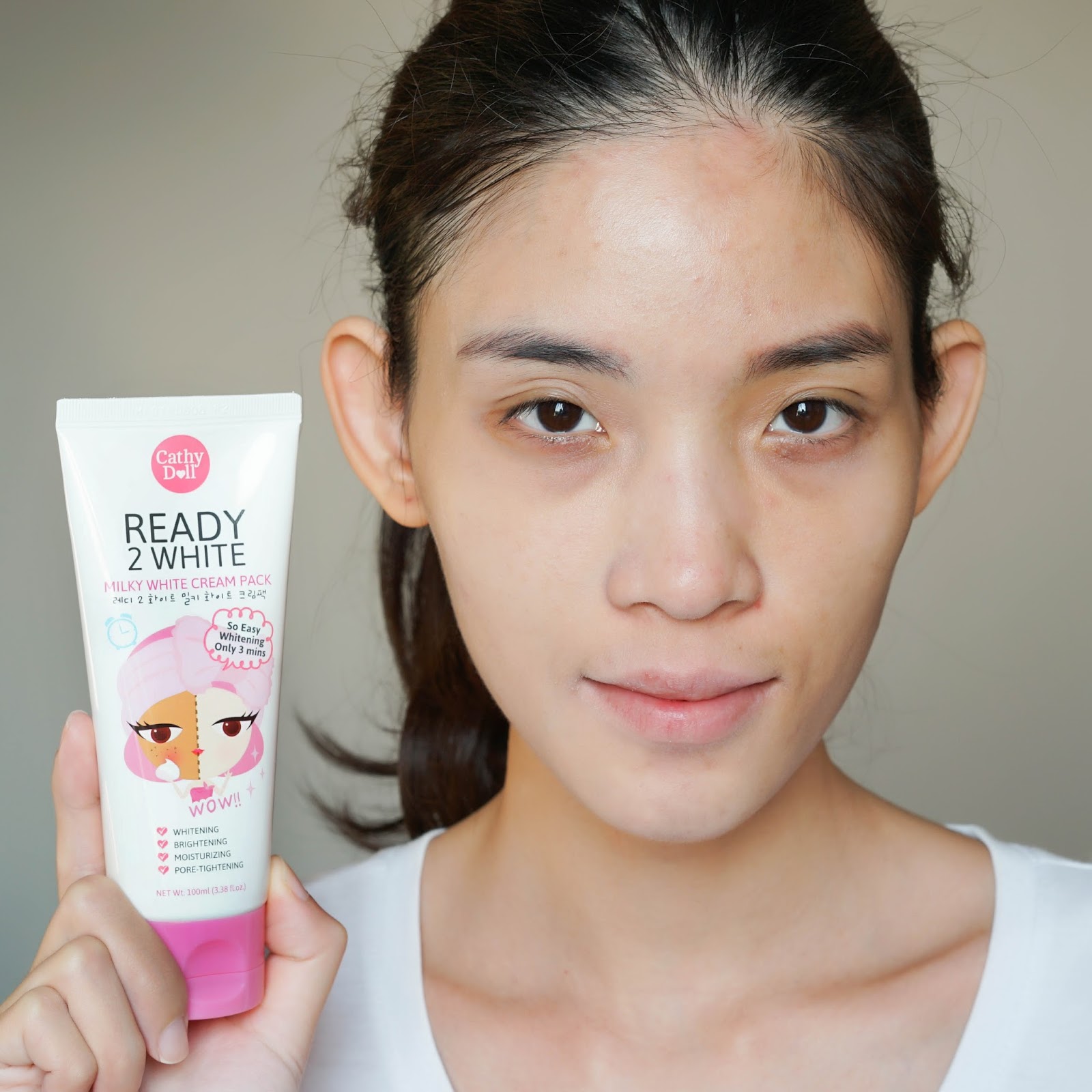 เรดี้ทูไวท์ มิลกี้ไวท์ครีมแพ็ค มาส์กพร้อมขาว (Cathy Doll Ready 2 White Milky White Cream Pack)