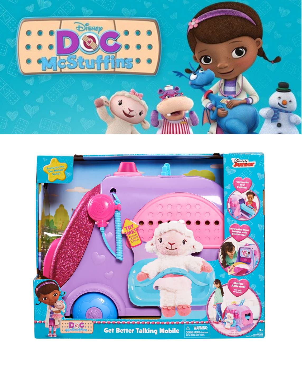 กระเป๋าแพทย์เคลื่อนที่ Doc McStuffins Get Better Talking Mobile ของ Disney Junior