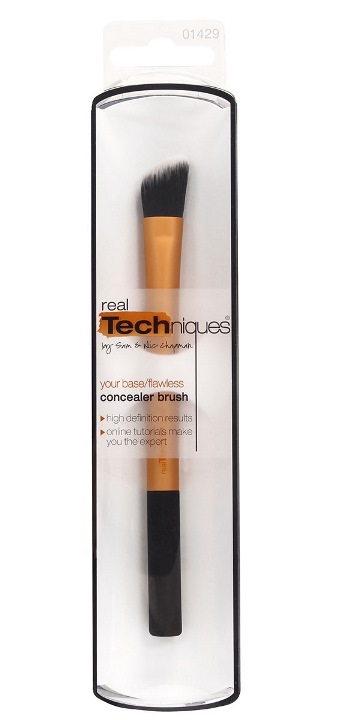 REAL TECHNIQUES :: Concealer Brush แปรงลงคอนซิลเลอร์ขนสังเคราะห์ หัวมุม ใช้สำหรับลงลองคอนซิลเลอร์เนื้อครีม ลงบริเวณที่เข้าถึงยาก