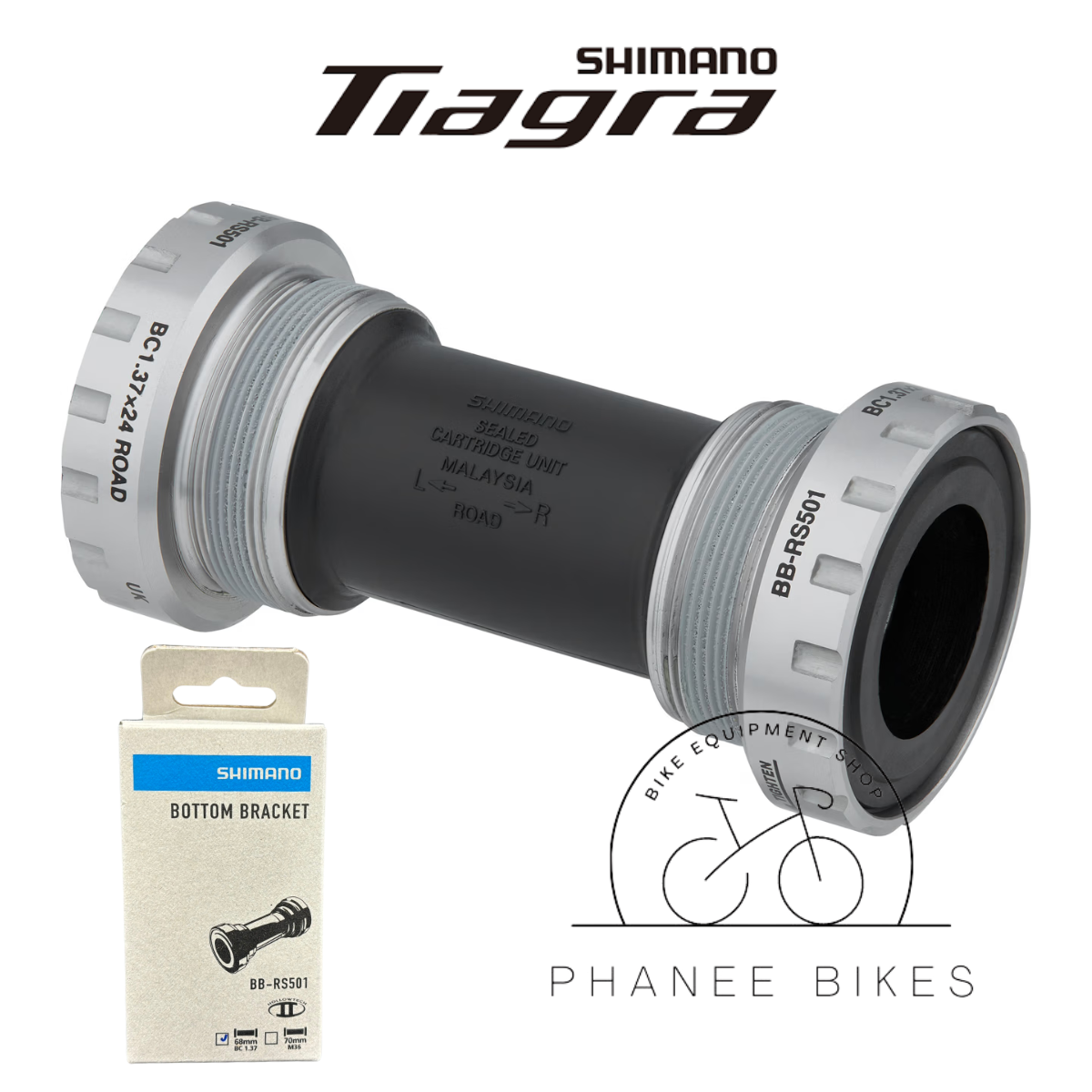 SHIMANO กะโหลก TIAGRA รุ่น BB-RS501 เกลียวอังกฤษ