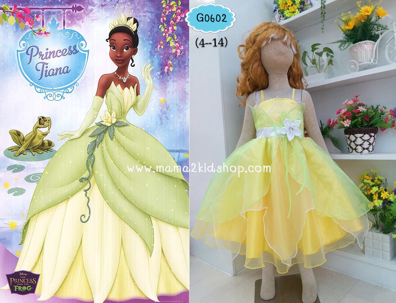 ชุดเจ้าหญิงเทียน่า Tiana The Princess Frog