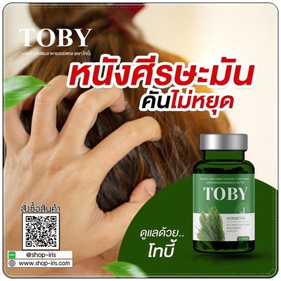 วิตามินลดผมร่วง เร่งผมยาว โทบี้ TOBY Horsetail
