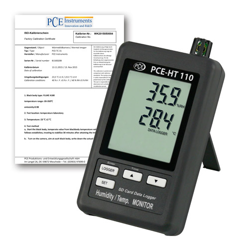 PCE รุ่นHT110-ICA เครื่องวัดคุณภาพอากาศAir Quality Meter w/ Calibration Certificate