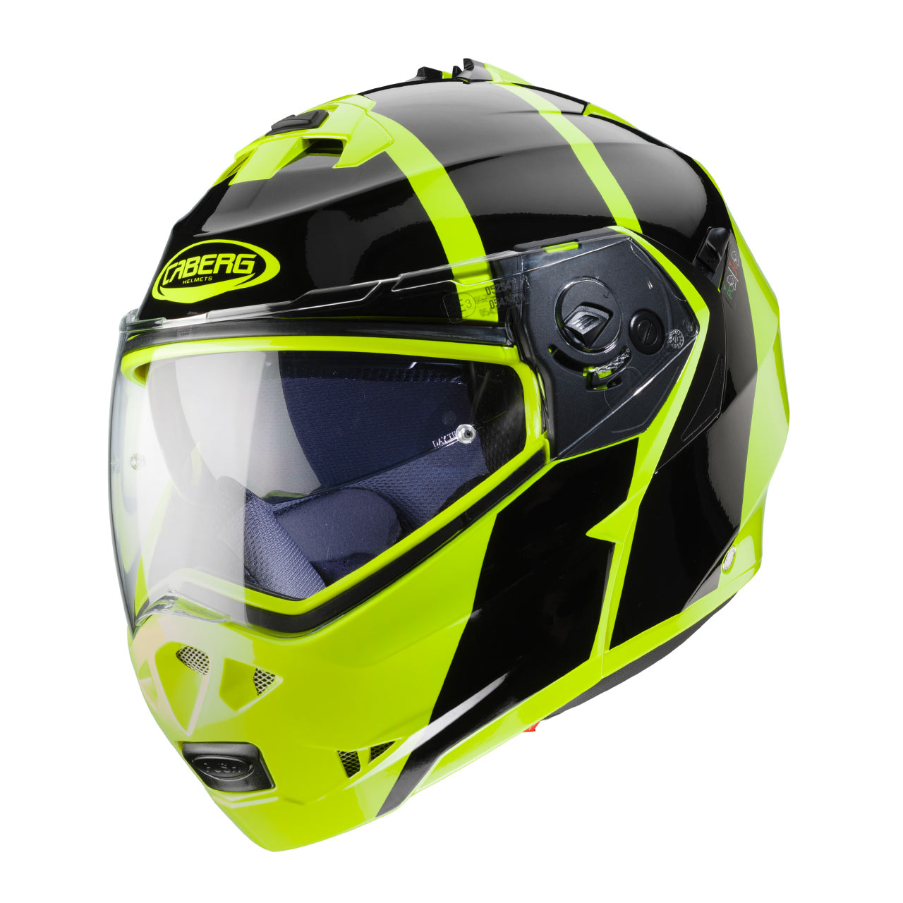 หมวกกันน็อค CABERG รุ่น DUKE II ลาย IMPACT YELLOW FLUO - BLACK