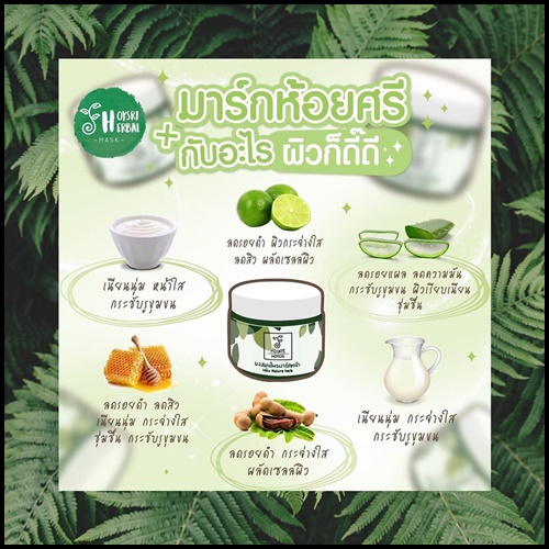 มาส์กห้อยศรี + น้ำย่านางสกัด Hoysri