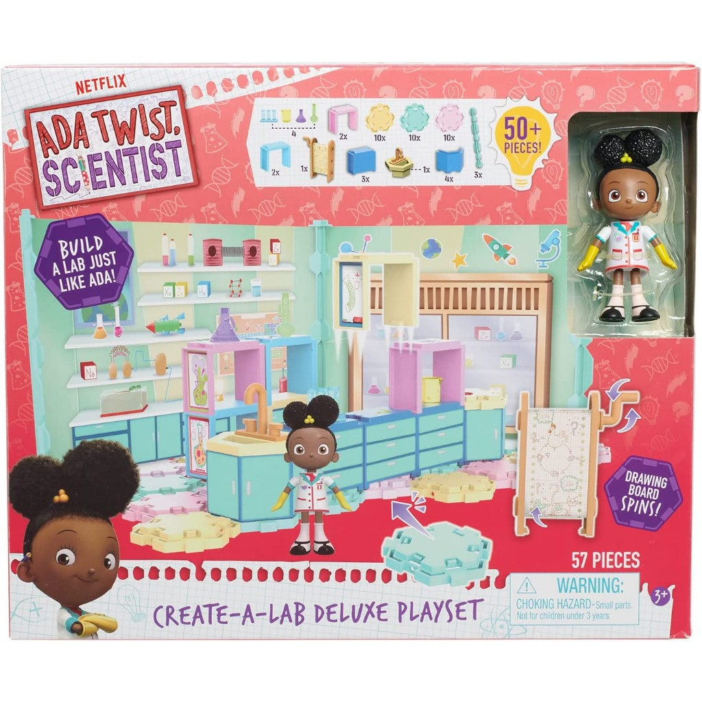 นำเข้า USA Just Play Ada Twist Deluxe Create-A-Lab Playset, STEM Toy Figures and Playsets, Kids Toys for Ages 3 Up, Gifts and Presents ราคา 1,290.-บาท