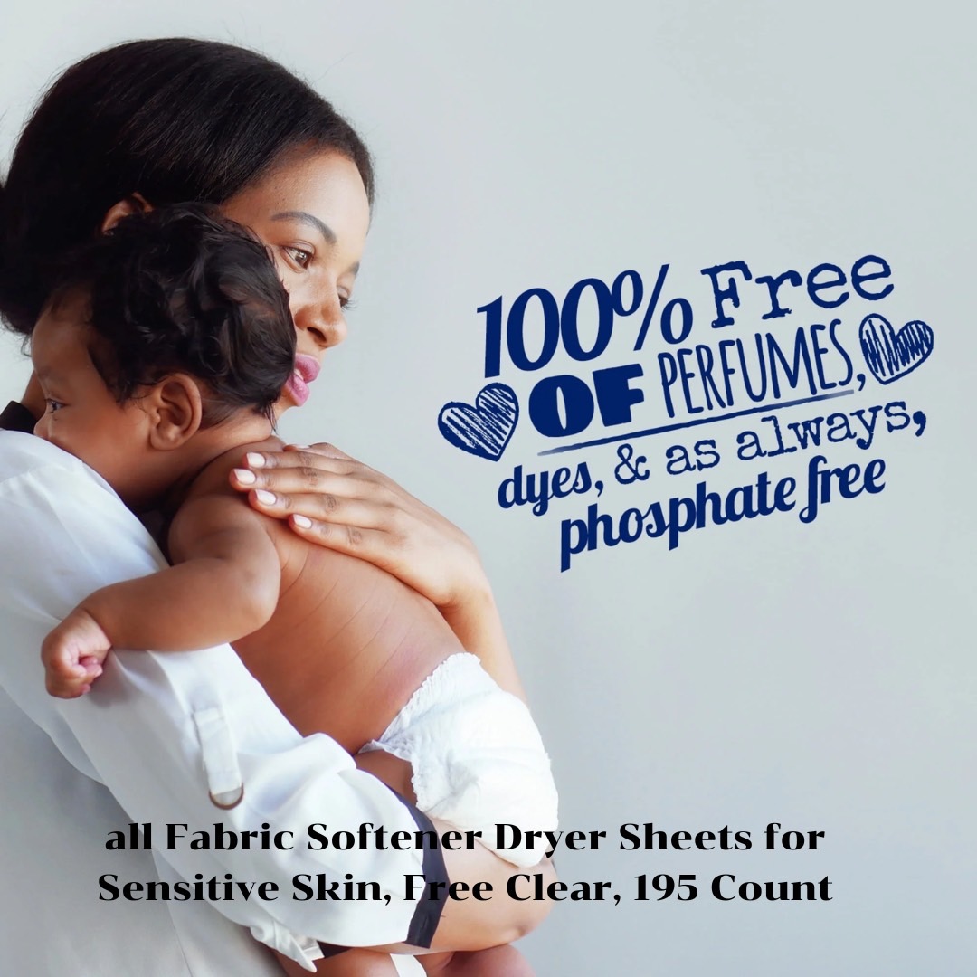 แผ่นอบปรับผ้านุ่ม All Fabric Softener Dryer Sheets for Sensitive Skin, Free Clear, 120 Count ราคา 350 บาท