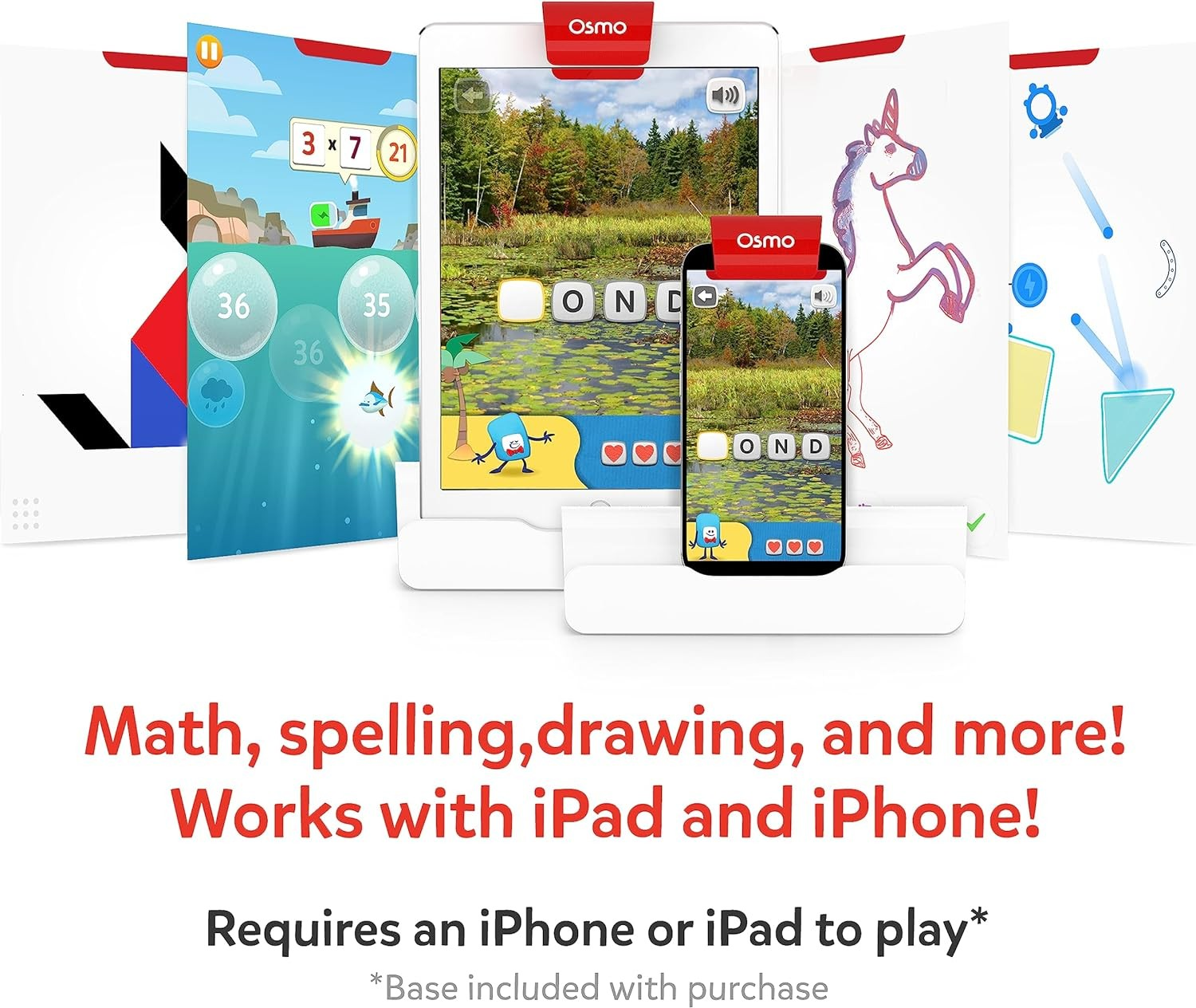 🪄ของเล่นSTEMยอดฮิตนำเข้า🇺🇸 Osmo - Genius Starter Kit สำหรับ iPad และ iPhone - เกมการเรียนรู้เพื่อการศึกษา 5 เกม สำหรับเด็กอายุ 6-10 ปี ราคา 4,190 บาท