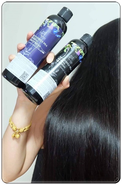 เเชมพูคุณศรี KhunSri Butterfly Pea Herbal Shampoo + Treatment (1แถม1)