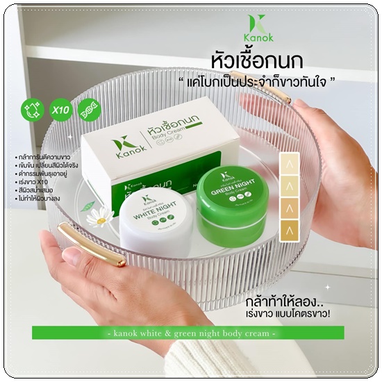 เซ็ตผิวขาว หัวเชื้อกนก Kanok Body Cream