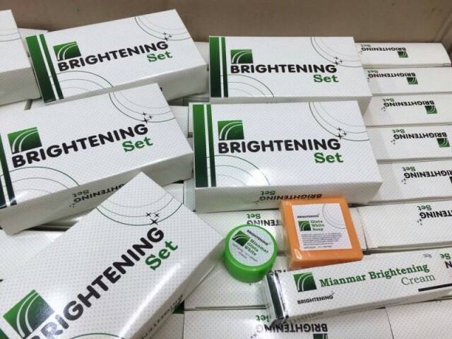 เซตครีมพม่า (myanmar brightening cream set) แบบมีอย.