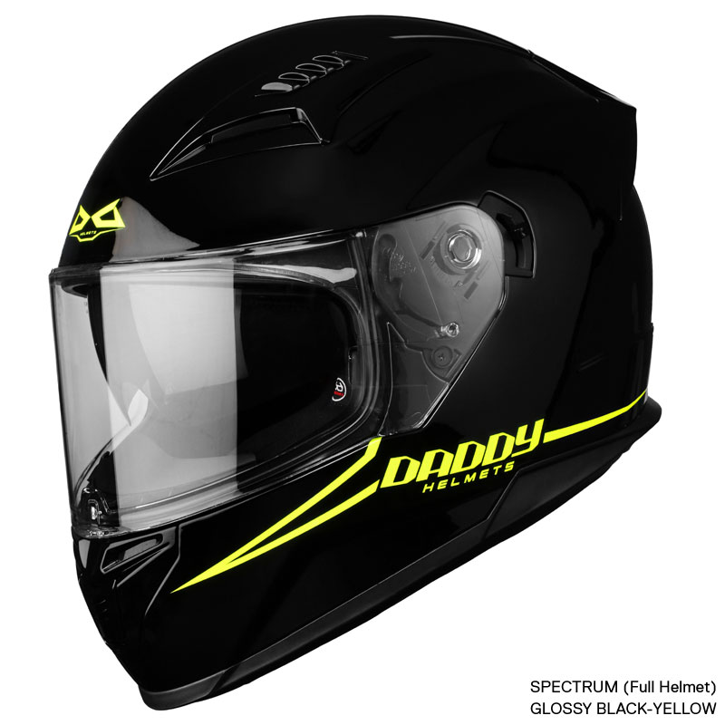 หมวกกันน็อค DADDY HELMET รุ่น SPECTRUM ลาย Black-Yellow