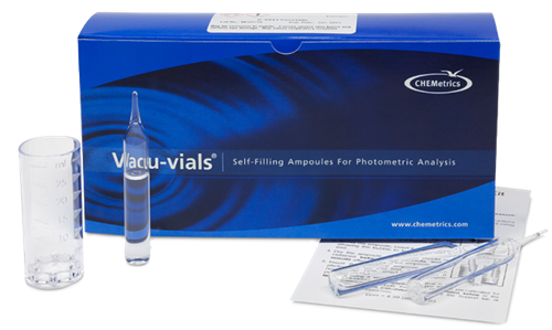 CHEMets รหัสสินค้าK-5003ชุดทดสอบคุณภาพน้ำค่าไฮดราซีน,Hydrazine Vacu-vials Kit,Meas.range:V-2000:0～1.20ppm