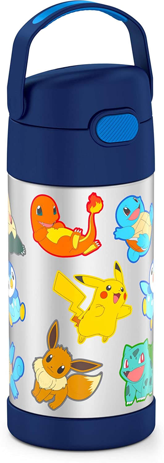 New กระติกน้ำเก็บความเย็น มีหูหิ้ว Pokemon Thermos Vacuum Insulated Stainless Steel 12 Ounce ราคา 990 - บาท