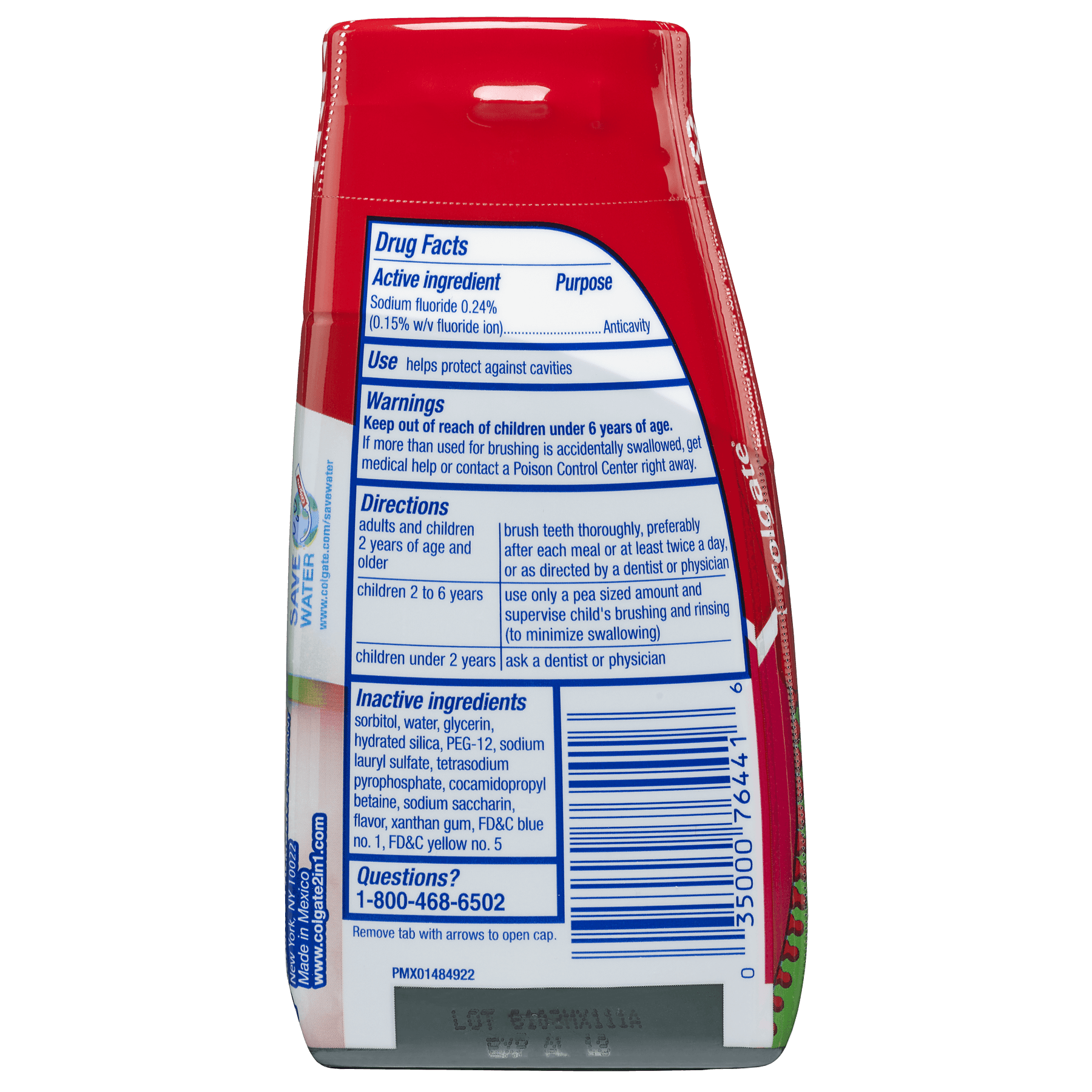 ยาสีฟันคอลเกต 2in1 Kids & Anticavity Mouthwash กลิ่นแตงโม ขนาด 4.6 ออนซ์