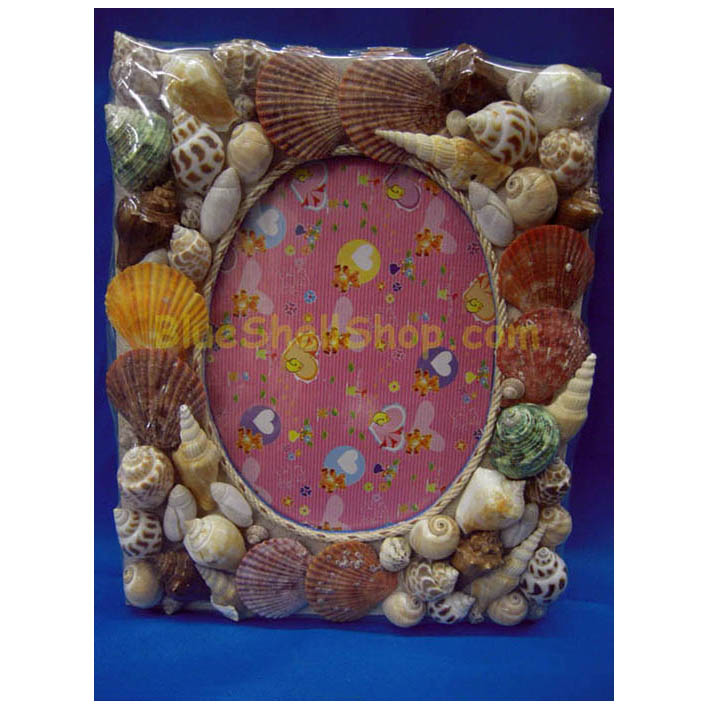 กรอบรูปเปลือกหอยสี่เหลี่ยมในหัวใจ