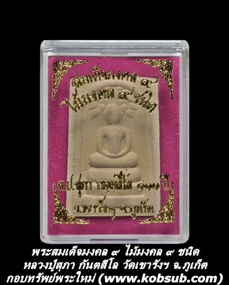 พระสมเด็จมงคล ๙ ไม้มงคล ๙ ชนิด หลวงปู่สุภา วัดเขารังฯ จ.ภูเก็ต