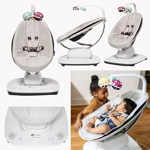 นำเข้า🇺🇸 เปลกล่อมยอดฮิตท๊อปรีวิว รุ่นใหม่ล่าสุด ปี 2023👑 4moms, MamaRoo,Multi-Motion Baby Swing, Bluetooth Enabled with 5 Unique Motions, Grey ราคา 16,900บาท