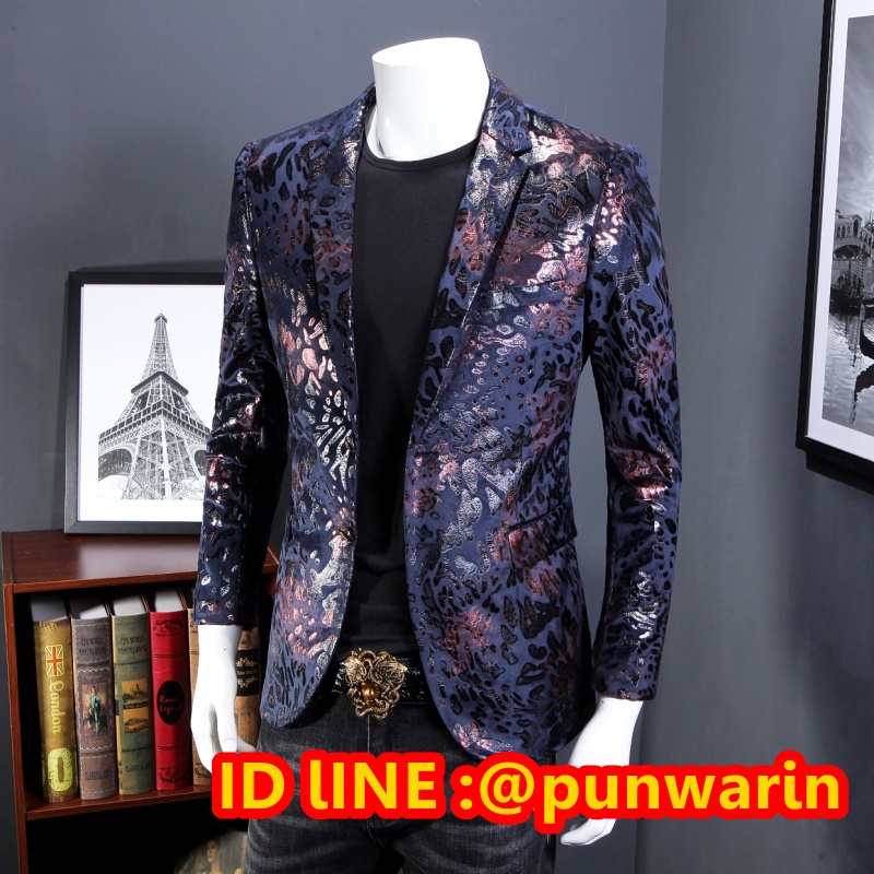 เสื้อสูทลำลองผู้ชายเสื้อสูทงานเลี้ยงพิมพ์ลายแบบตะวันตก JM6102013 ชิ้น