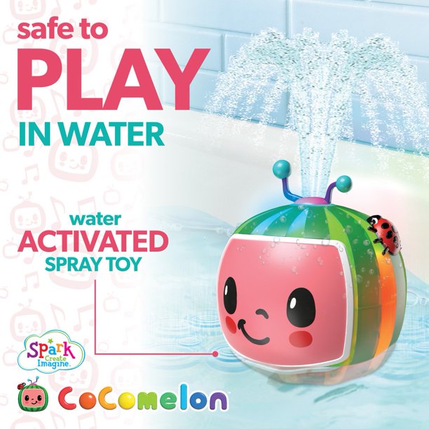 Cocomelonชวนคลาน 2-in-1 Spraying Bath Toy พร้อมไฟ LED สำหรับเด็กชายและเด็กหญิงอายุ 3 ปีขึ้นไป ราคา 950.- บาท