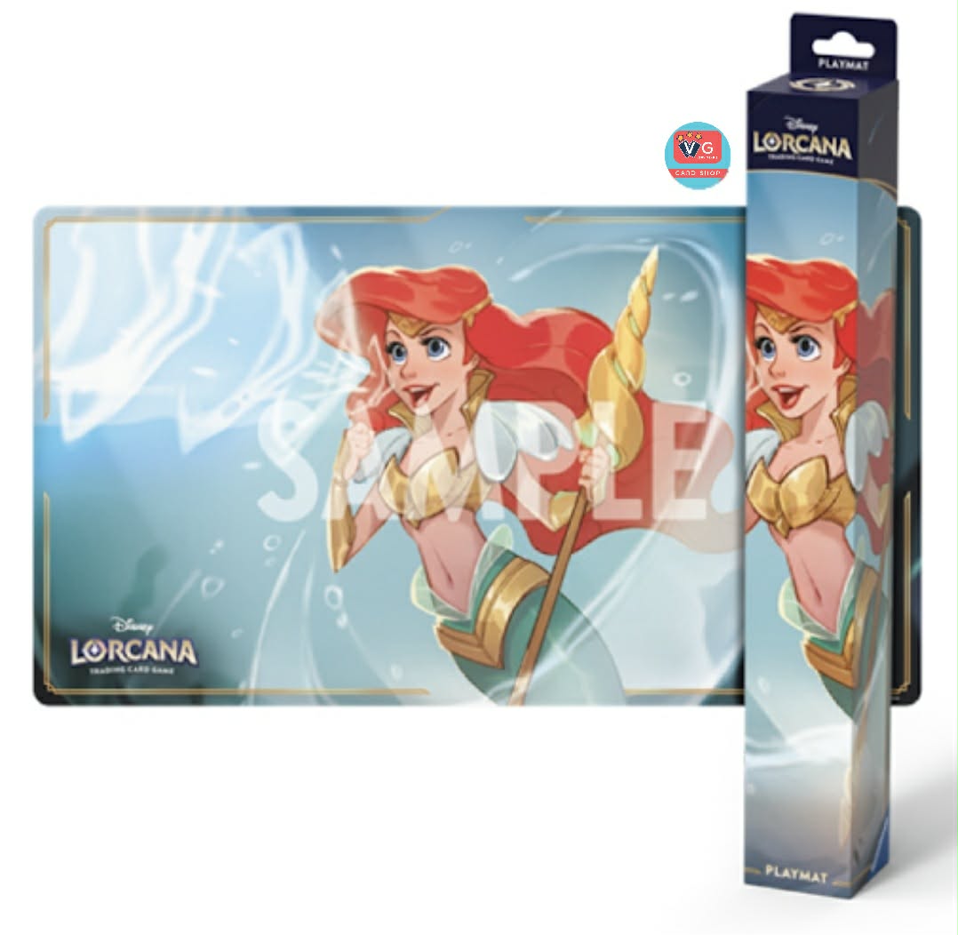ส่ง13กพ69 Playmat สนาม แผ่นรองเล่น Disney Lorcana Set 11 Winterspell Ariel Sonic Warrior ดิสนีย์ ลอร์คาน่า