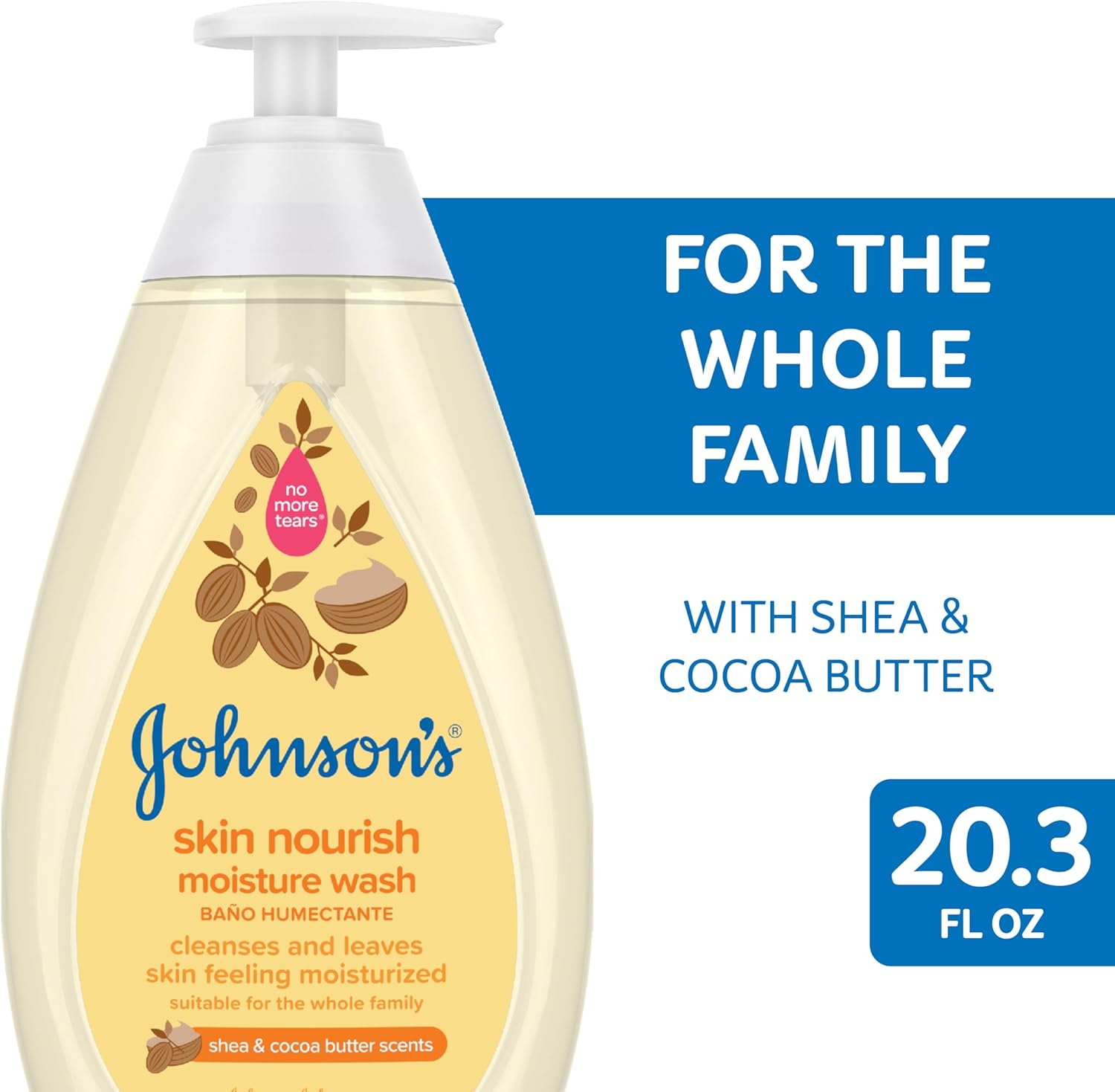 NEW✨นำเข้า🇺🇸 🫧Johnson's Skin Nourish Moisture Shea & Cocoa Butter Baby - ครีมอาบน้ำเหมาะสําหรับทารก เด็ก และผู้ใหญ่ 🧴 ราคา 620 บาท