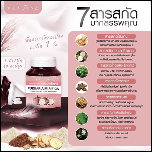 กันต์จิน่า สมุนไพรกวาวเครือขาว KUNJINA
