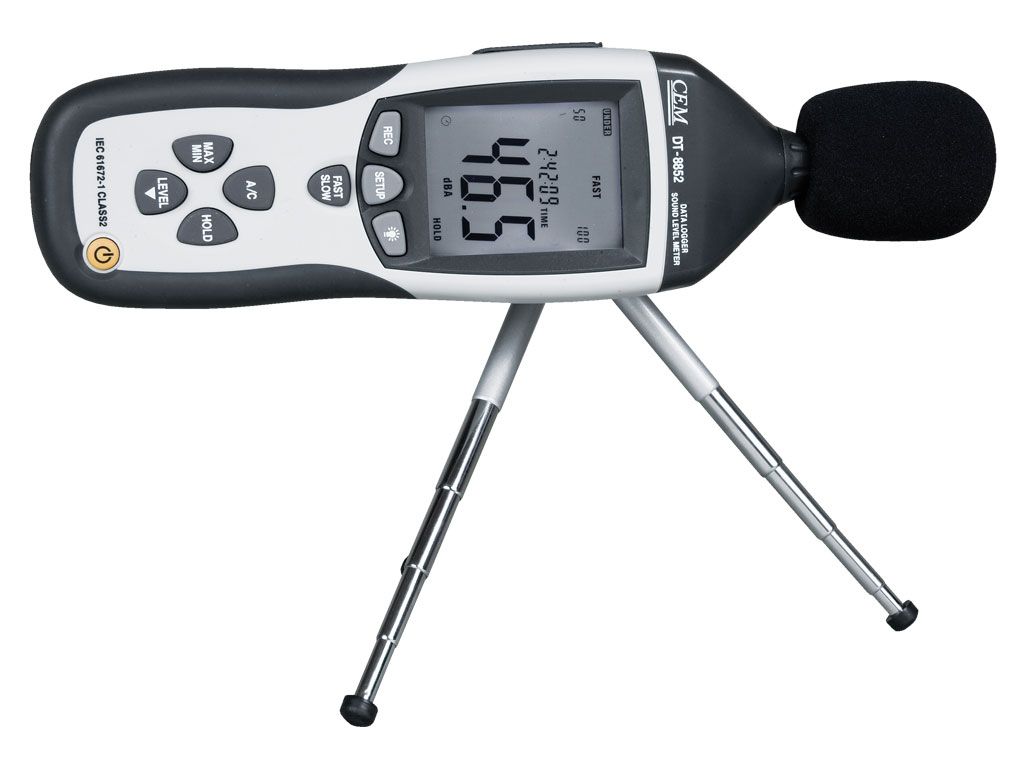 CEM รุ่นDT-8852เครื่องวัดเสียงพร้อมบันทึกข้อมูลเก็บค่าที่วัดได้Digital Sound Level Meter,Meas.range:30~130dB.