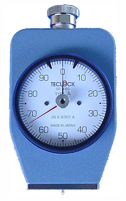 Teclock รุ่น GS-720G เครื่องทดสอบความแข็งยางพลาสติก,Hard rubber (for high hardness,D Pointer Type),Durometer,meas.range:0～44450mN